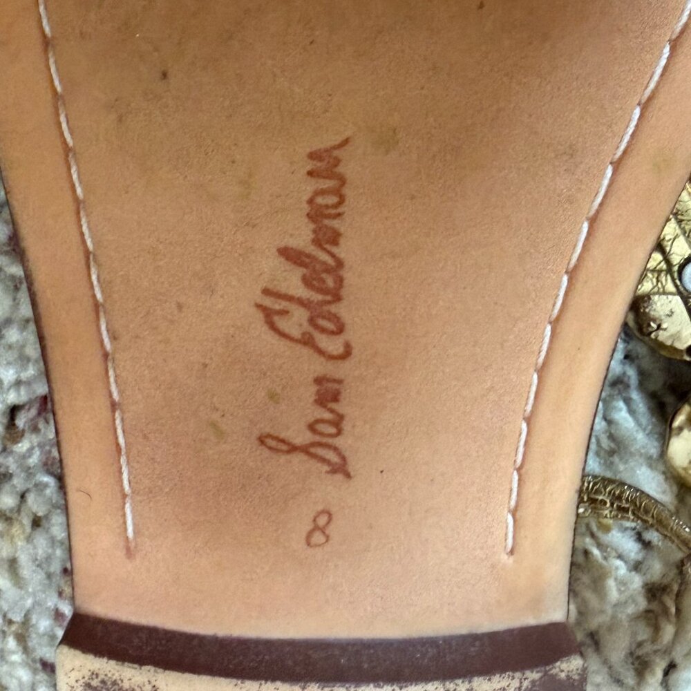 Sam Edelman Deirdre Gold Metallic Wrap Sandals Goddess - Picture 11 of 11